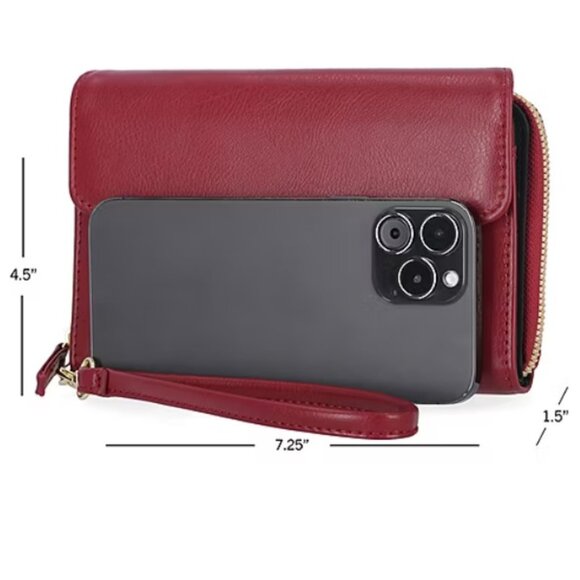 Mundi Clutch Wristlet Big Fat Expandable Zip Around Wallet RFID protection NWT - Picture 9 of 9